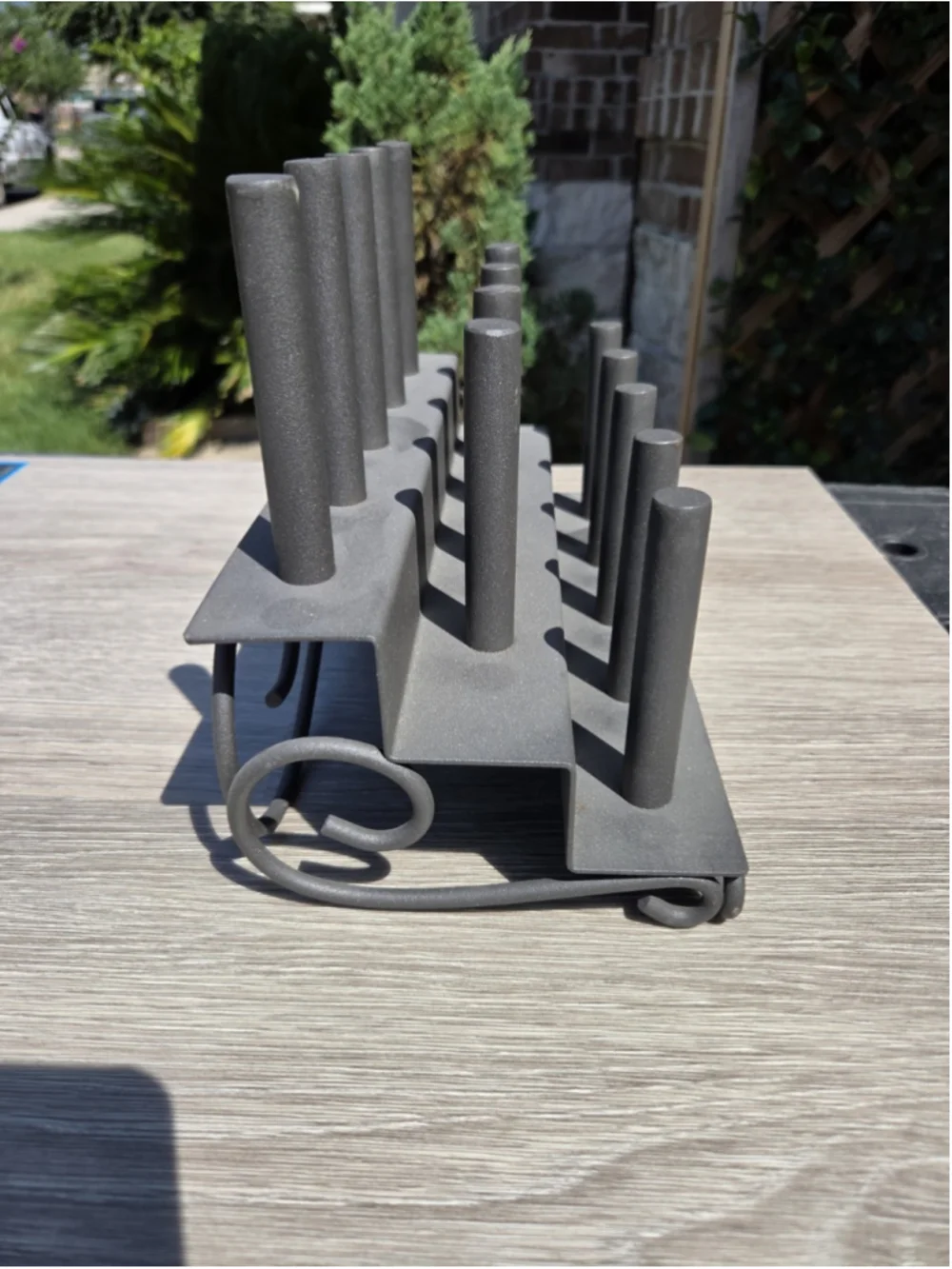 Heavy Duty Gunmetal Multi-Tier Metal Ring Display Stand - Countertop Fixture